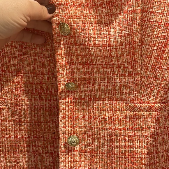 Orange tweed blazer - Picture 3 of 6